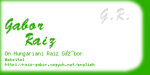 gabor raiz business card